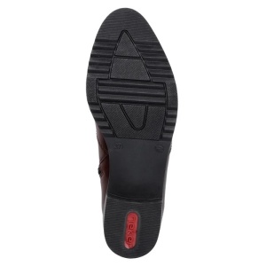 Botine dama maro casual piele ecologica cu toc Rieker Y0551-25-Maro