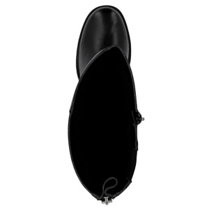 Cizme dama negru casual piele naturala imblanite lungi cu toc Rieker Y5254-00-Negru