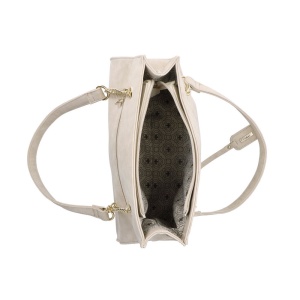 Geanta dama bej casual piele ecologica de mana cu accesorii metalice Rieker H1336-60-Bej