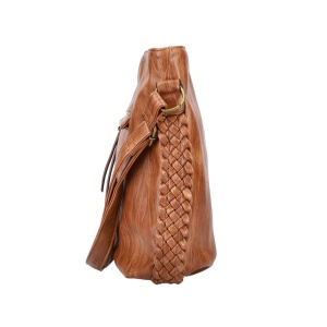 Geanta dama maro casual piele ecologica de umar cu bareta reglabila Rieker H1071-22-Maro