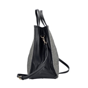 Geanta dama negru casual material sintetic de umar cu bareta reglabila si detasabila Rieker H1074-92-Negru