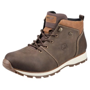 Ghete barbati maro casual piele ecologica impermeabile cu talpa joasa Rieker F5730-25-Maro