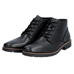 Ghete barbati negru casual piele naturala cu toc Rieker 33207-00-Negru