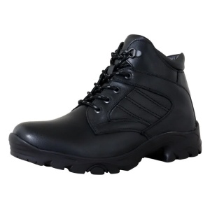 Ghete barbati negru casual piele naturala imblanite cu talpa groasa Nicolis 47934-Negru