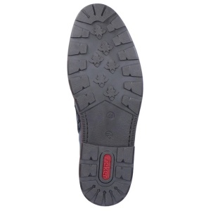 Ghete barbati negru casual piele naturala imblanite cu toc Rieker 15339-00-Negru
