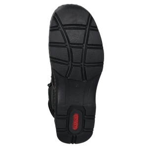 Ghete barbati negru casual piele naturala impermeabile imblanite cu talpa joasa Rieker 05362-00-Negru
