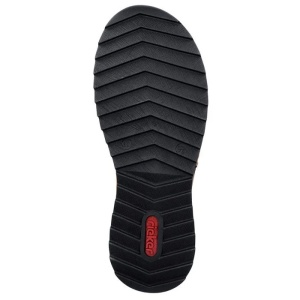 Ghete dama galben casual piele ecologica cu talpa joasa Rieker 51510-68-Galben