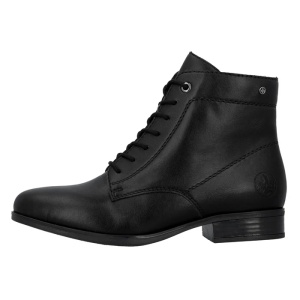 Ghete dama, negru, casual, piele ecologica, cu toc, Rieker 77030-00-Negru