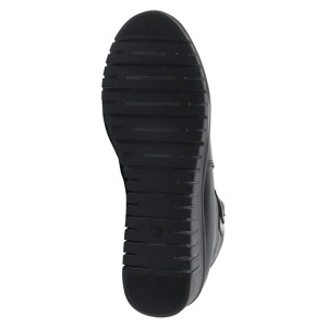 Ghete dama negru casual piele naturala cu talpa groasa Nicolis 157355-Negru