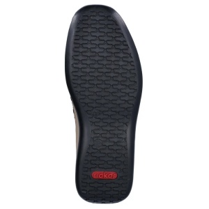 Pantofi barbati albastru casual piele naturala perforati cu talpa joasa Rieker 05226-14-Albastru