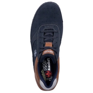 Pantofi barbati albastru inchis casual piele ecologica cu talpa joasa Rieker 07506-14-Albastru-Inchis