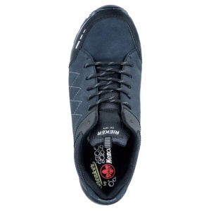 Pantofi barbati albastru inchis casual piele naturala cu talpa joasa Rieker B5720-01-Albastru-Inchis