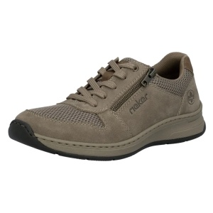 Pantofi barbati bej casual piele naturala cu talpa joasa Rieker 14300-64-Bej