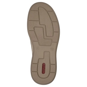 Pantofi barbati bej casual piele naturala cu talpa joasa Rieker 17368-25-Bej