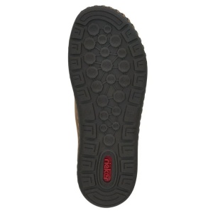 Pantofi barbati bej casual piele naturala perforati cu talpa joasa Rieker B2457-64-Bej
