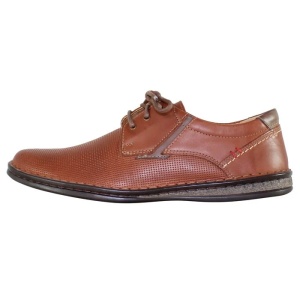 Pantofi barbati, maro, casual, piele naturala, cu talpa joasa, Krisbut 4890P-3-9-Maro