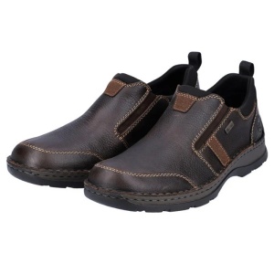 Pantofi barbati maro casual piele naturala impermeabili cu talpa groasa Rieker 05355-25-Maro
