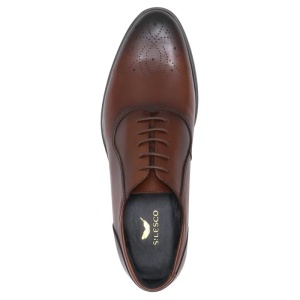 Pantofi barbati maro eleganti piele naturala cu toc Silesco 115-S-Maro
