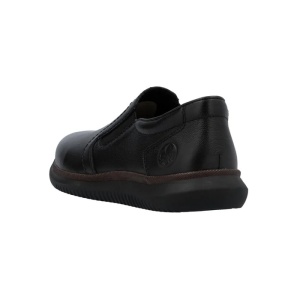 Pantofi barbati negru casual piele naturala cu talpa joasa Rieker 10450-00-Negru