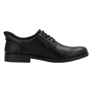 Pantofi barbati negru casual piele naturala cu toc Rieker 10353-00-Negru