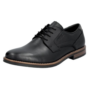 Pantofi barbati negru casual piele naturala cu toc Rieker 13523-00-Negru