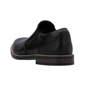 Pantofi barbati negru casual piele naturala cu toc Rieker 13557-00-Negru