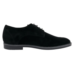 Pantofi barbati negru eleganti piele intoarsa cu toc Nicolis 201918-Negru