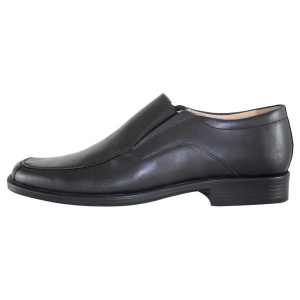 Pantofi barbati, negru, eleganti, piele naturala, cu toc, Nevalis 445-BE-Negru