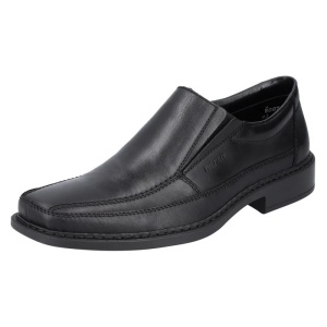 Pantofi barbati negru eleganti piele naturala cu toc Rieker B0873-00-Negru