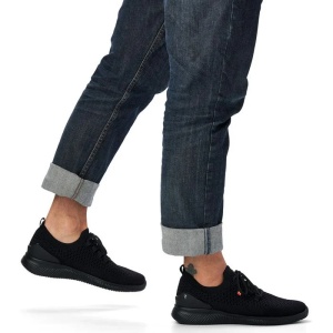 Pantofi barbati negru sport textil cu talpa joasa Rieker 07402-00-Negru