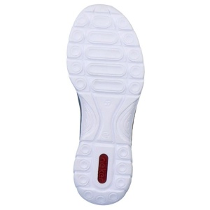 Pantofi dama albastru casual piele ecologica cu talpa joasa Rieker N42T0-14-Albastru
