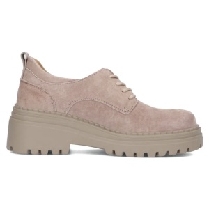 Pantofi dama bej casual piele intoarsa cu platforma Filippo DP6123-24-TP-Bej