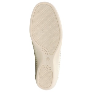 Pantofi dama bej casual piele naturala perforati cu talpa joasa Nicolis 13953-Bej