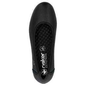 Pantofi dama negru casual piele naturala cu platforma Rieker L5360-00-Negru