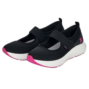 Pantofi dama negru casual textil cu platforma Rieker 42102-00-Negru