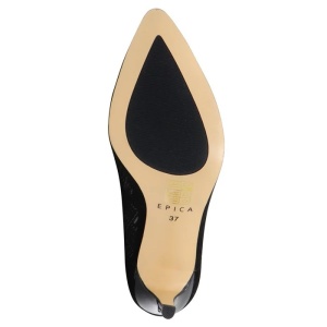 Pantofi dama negru eleganti piele intoarsa perforati cu toc Epica K3K320061-01-I-Negru