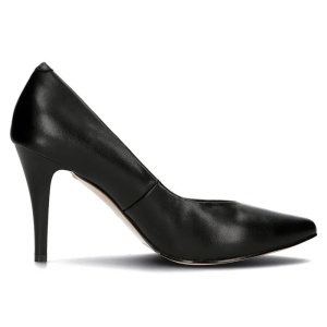 Pantofi dama negru eleganti piele naturala cu toc Filippo DP4428-23-BK-Negru
