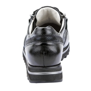 Pantofi dama negru sport piele naturala cu talpa joasa Waldlaufer 923011-702-001-Haiba-Negru