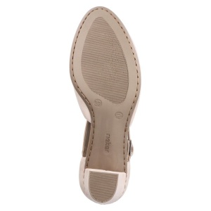 Pantofi dama roz elegant piele ecologica cu toc Rieker 41087-31-Roz