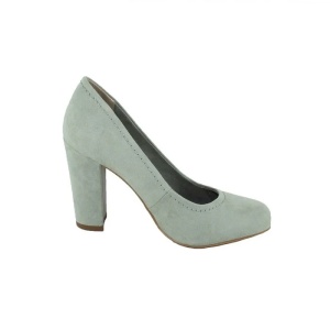 Pantofi dama verde casual textil cu toc Marco Tozzi 2-22425-26-768-Verde