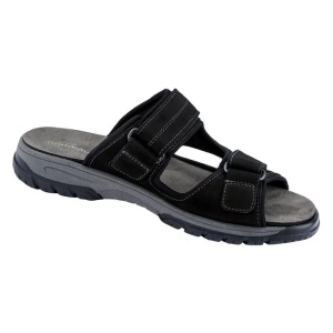 Papuci barbati negru casual piele naturala cu talpa groasa Waldlaufer 372501-191-001-Harald-Negru