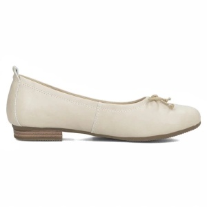Balerini dama bej casual piele naturala cu toc Filippo DP6249-24-BE-Bej
