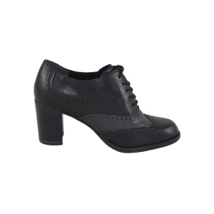 Botine dama negru casual piele naturala cu toc Marco Tozzi 2-23301-27-096-Negru