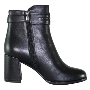 Botine dama negru elegante piele naturala cu toc Epica QVG092-5-R521-Y001-01-N-Negru