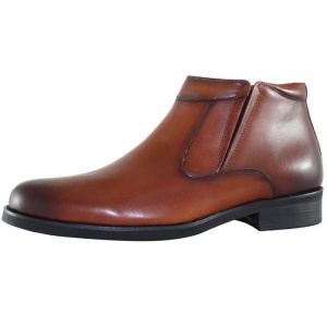 Cizme barbati maro elegante piele naturala scurte cu toc Eldemas F5007-810-Maro