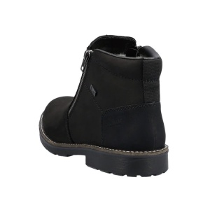 Cizme barbati negru casual piele naturala impermeabile imblanite scurte cu toc Rieker 15353-00-Negru