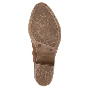 Cizme dama maro casual piele ecologica scurte cu toc Rieker Y1284-24-Maro