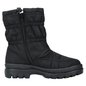 Cizme dama negru casual textil impermeabile imblanite scurte cu talpa joasa Rieker X9080-00-Negru