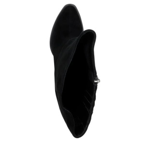 Cizme dama negru elegante piele intoarsa lungi cu toc Epica HMHM50012B-01-I-Negru