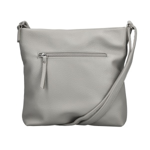 Geanta dama gri casual piele ecologica crossbody si de umar cu bareta reglabila Rieker H1073-40-Gri